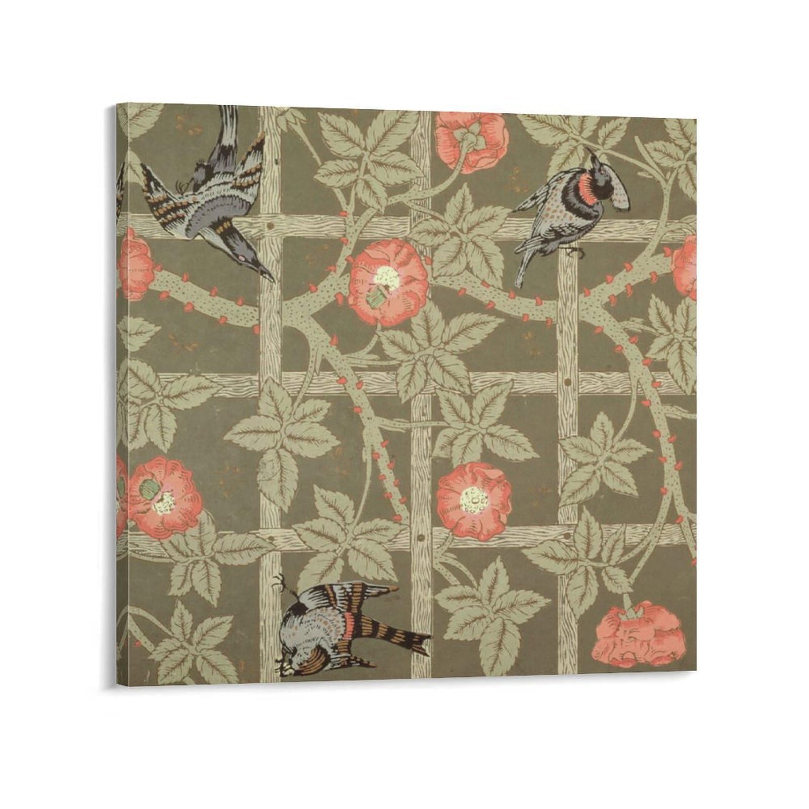 Affiche William Morris 2 impression sur toile haut de gamme 60x60 - 6