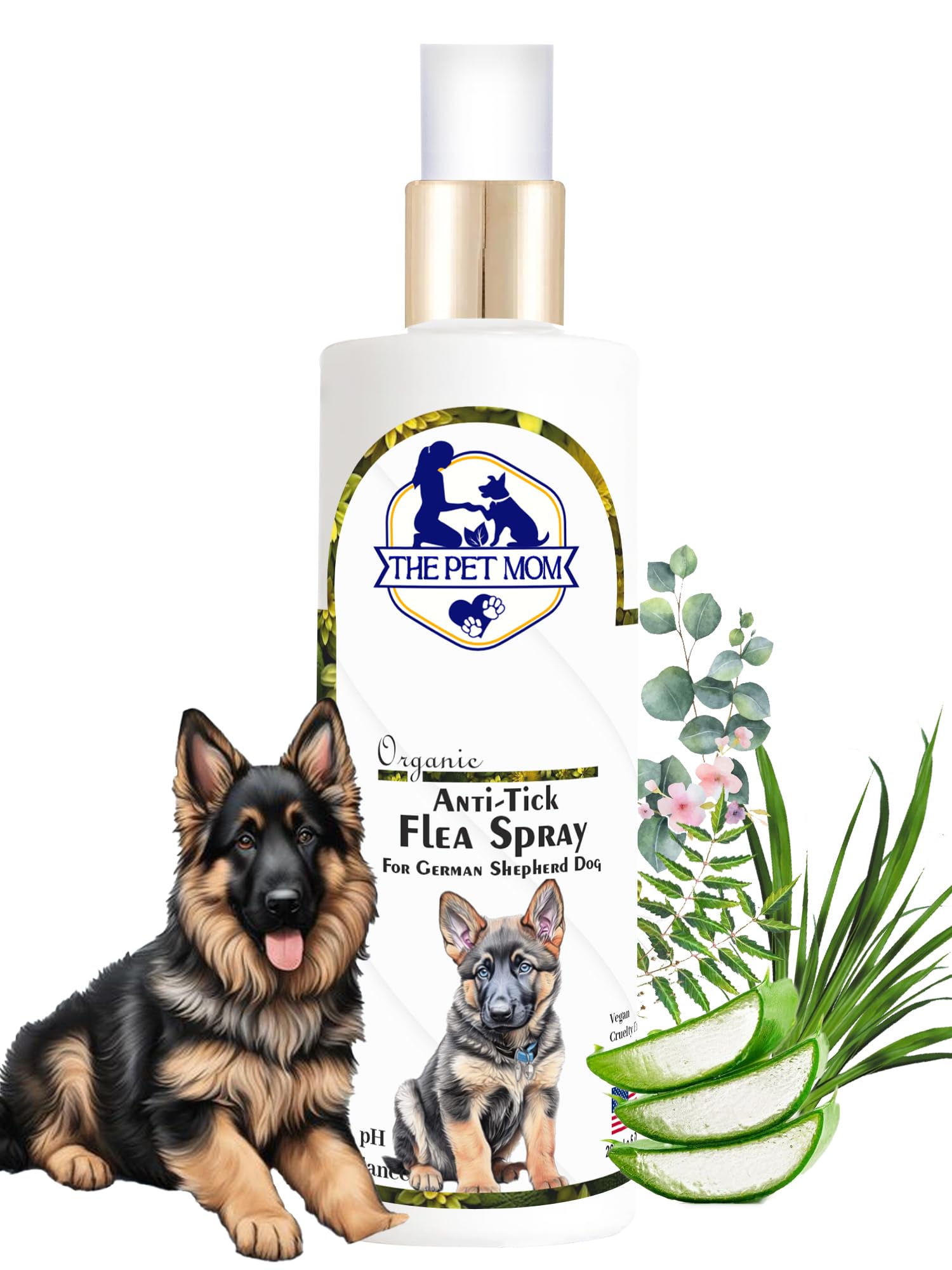 The Pet Mom Anti-Tick Flea German Shepherd Dog Spray for Ticks, Lice, Fleas, Anti-Itching | Soft & Conditioned Coat – Allergy Free Tick Repellent | Waterless Tick Dog Shampoo for All Dog Breed 200ml (B0CTNKYG9N) Amazon Price History, Amazon Price Tracker