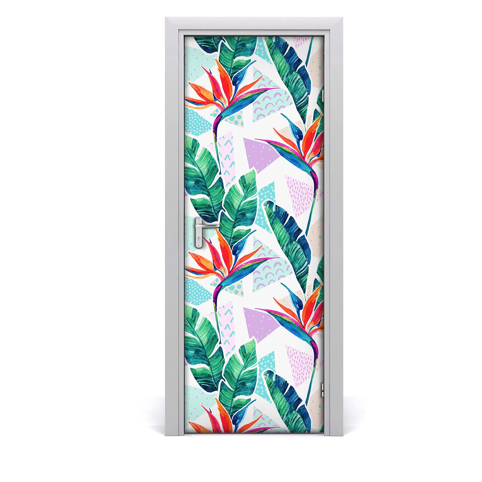 Autocollant de porte 77x200cm papier peint géométrique Magic-Stick