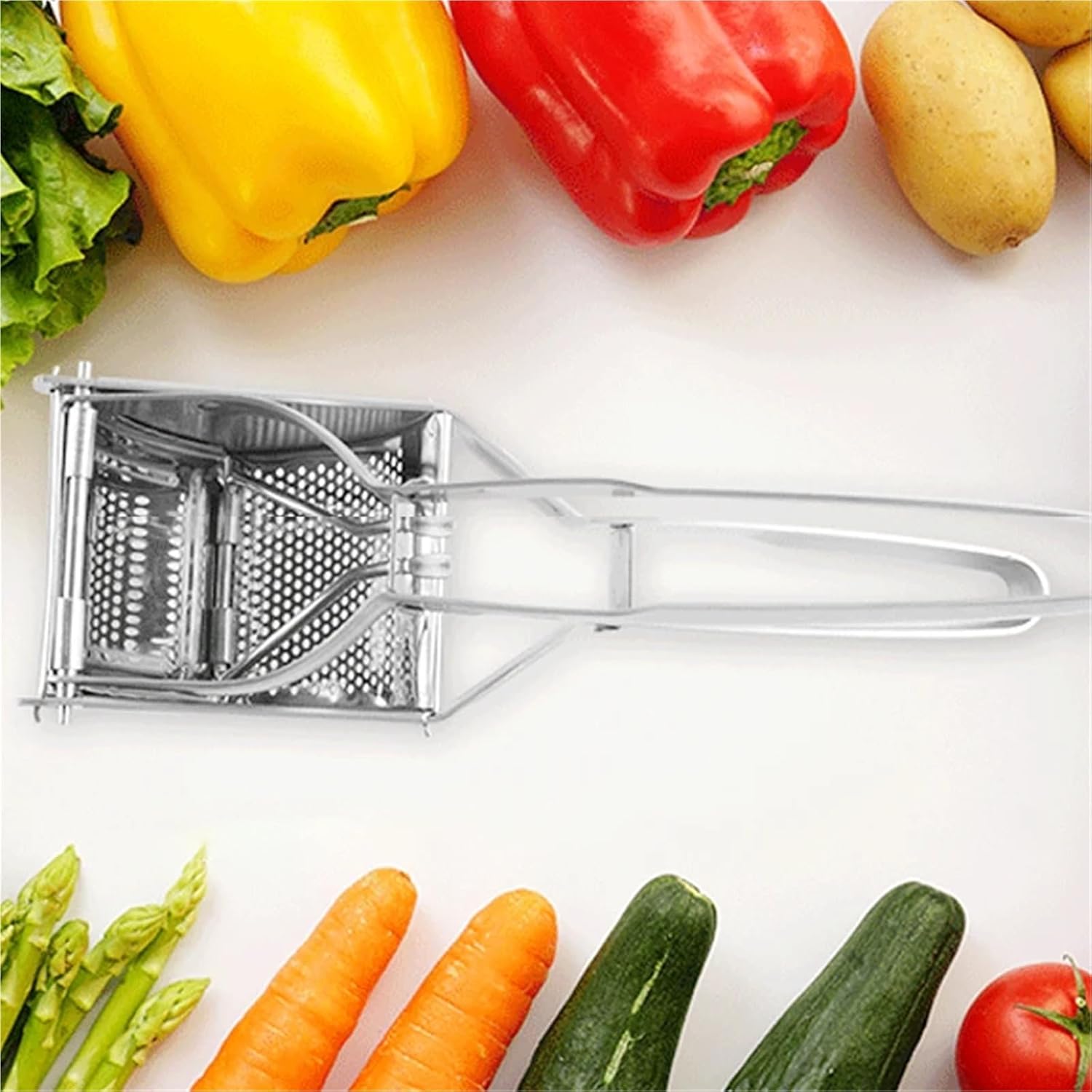 Manual Stainless Steel Potato Masher, Multifunction Kitchen Press for Potatoes, Pumpkin & Vegetables
