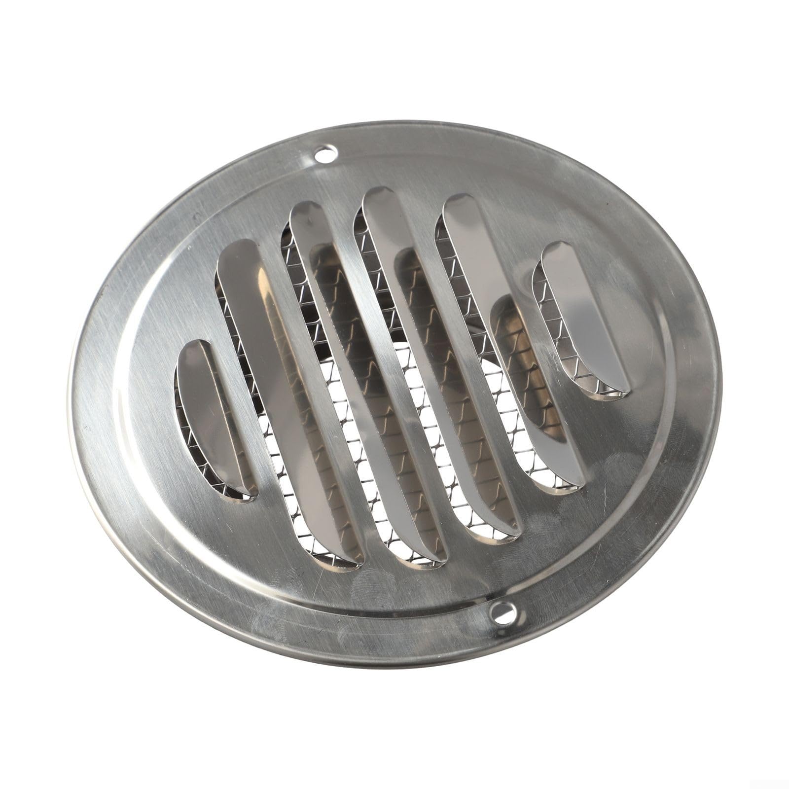 Elchuiaby Stainless Steel Circular Air Vent Grill Cover 70-300mm Exterior Wall Ventilation Tool Insect Proof Weather Resistant(80mm)