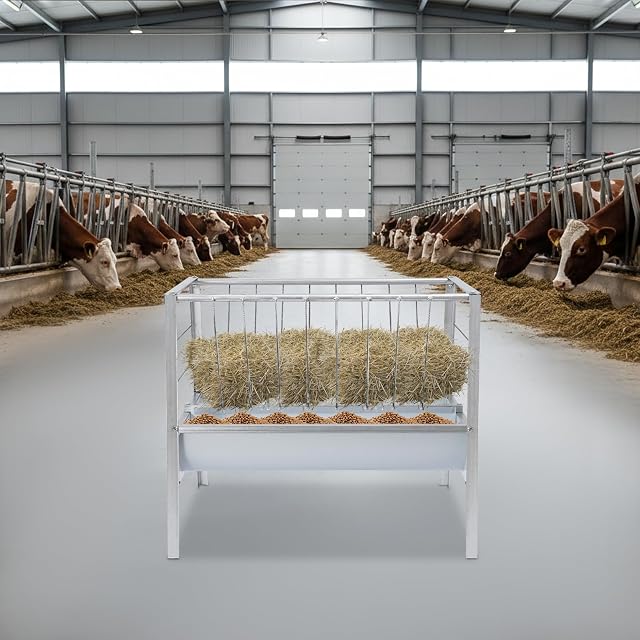 Foto 4 de 8 de Comedero para heno de doble cara 100 cm, comedero para ovejas y cabras de metal