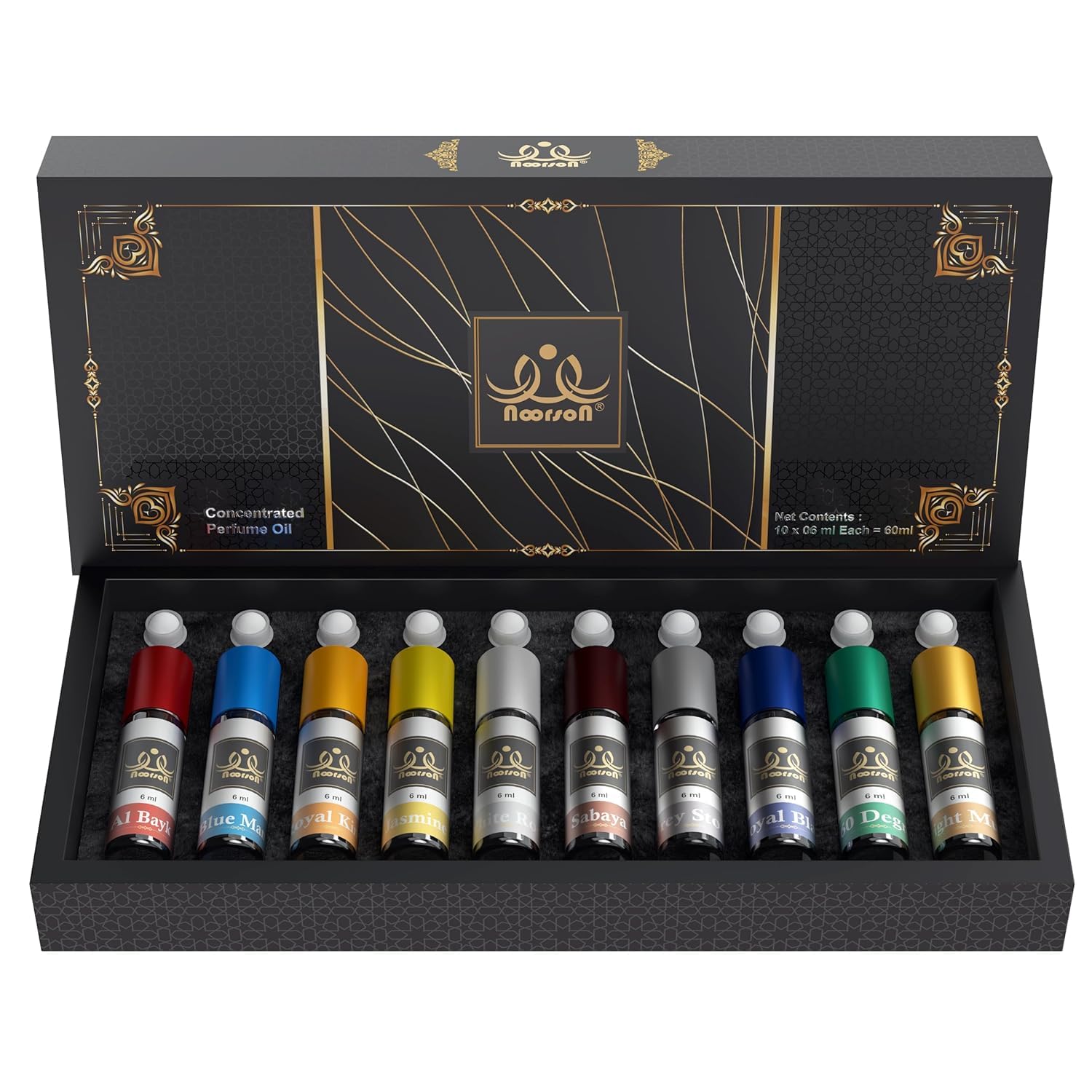 Noorson Ibadat Special Combo | 10 X 06 Ml : Pack Of 10 | Non-Alcoholic Attar Liquid Floral Perfume For Men & Women | Liquid Attars Collection|Long Lasting Fragrance| Unique Scents-image-44