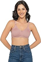 INKURV Seamless Bra for Women Full Coverage | Cotton Hosiery T-Shirt Brassiere – Non Padded Wireless Lift for Everyday Wear| Moulded Cups for Chest Lifting- SAGE
