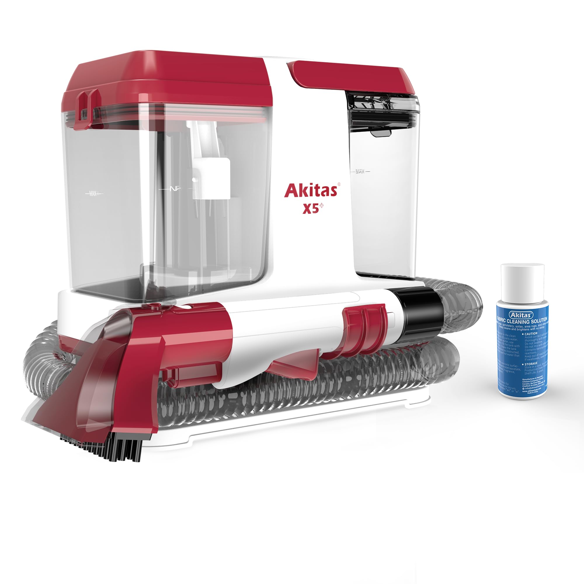 Akitas X5 Spot Cleaner, 2.5kg Lightweight Handheld Design,Fabric Cleaning Solution – Trial Size, Dual Water Tanks, Ideal for Pet Stains, Sofas, Rugs, Cars & Upholstery