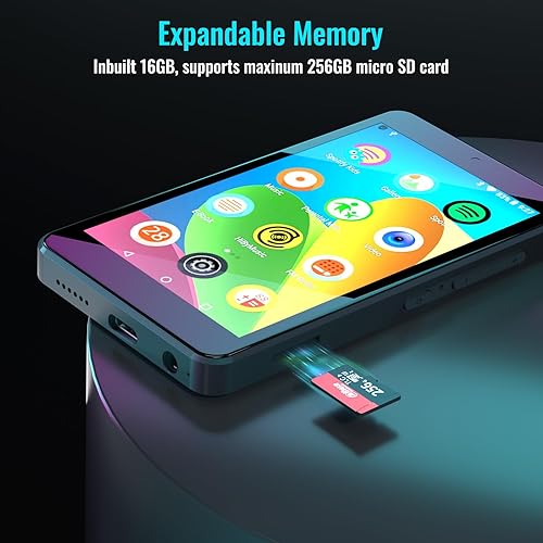 Miniatura 6 de Reproductor de MP3 para niños con control parental, Spotify Kids, Spotify, Audible, Tienda Music, reproductor de música MP4 IPS de 4.0 pulgadas de