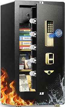 10 Cuft Fireproof Waterproof Safe Box for Home| 1700F 35-Min Protection