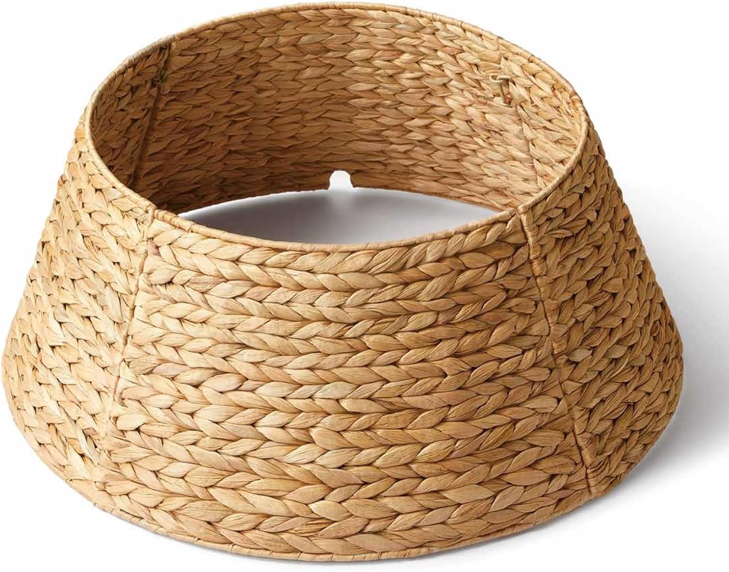 36in Extra Large Christmas Tree Collar - Woven Hyacinth Tree Collars for Artificial Trees - Rattan Rustic Farmhouse Basket for Tree Base Cover with Cord Cut-Out for 7.5ft 9ft 10ft Tree 36 Inch