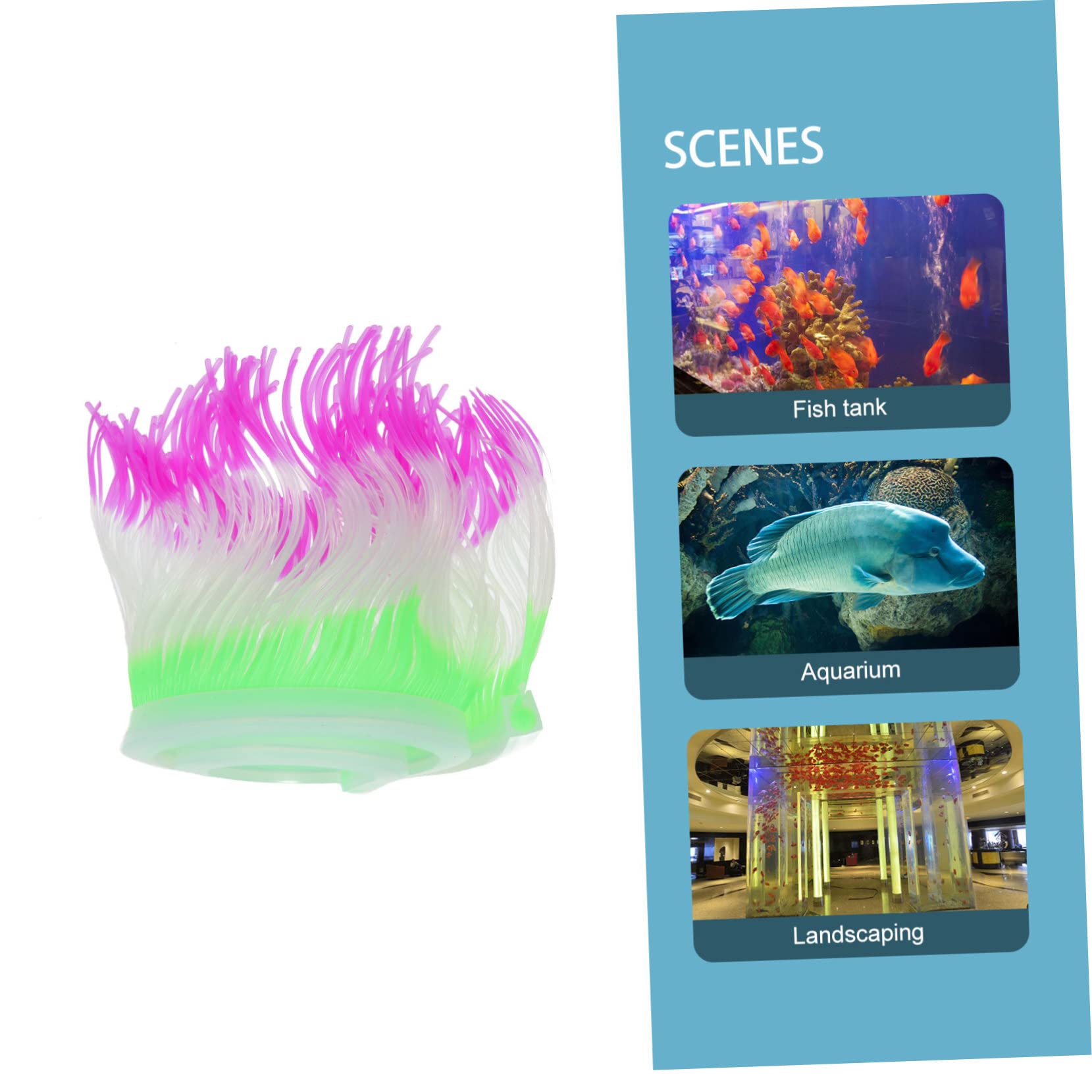 BESPORTBLE 3piezas Adorno De Coral Artificial para Acuario Decoración Vivid Coral Simulación para Peceras para Paisajismo Acuático y Hábitats De Peces