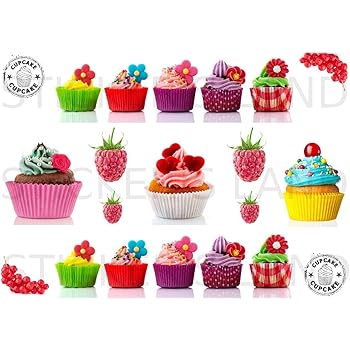 Stickers Decoratifs Patisserie Cuisine Gateau Bonbon Cupcake A
