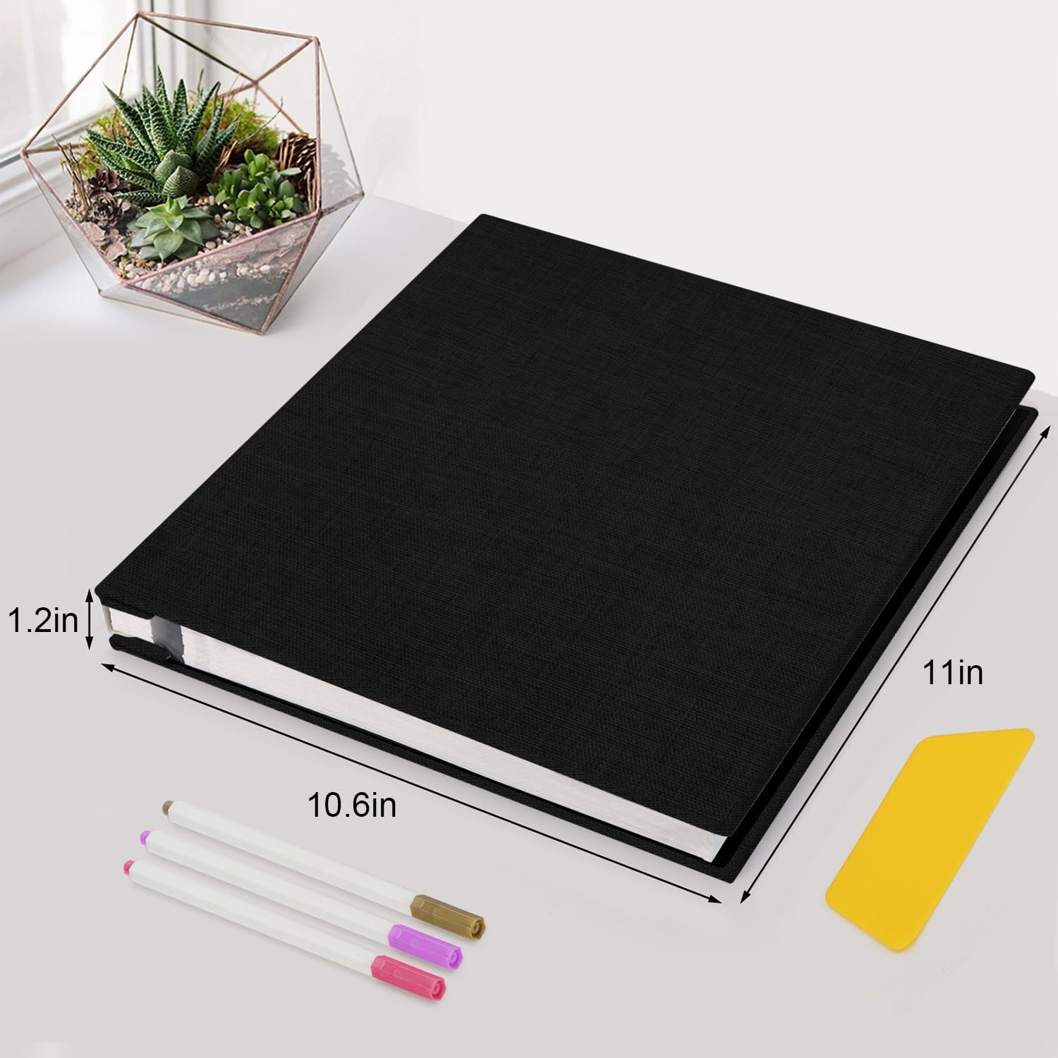 Zesthouse Photo Album Self Adhesive Pages, 60 Pages Magnetic Scrapbook Albums with Sticky Page, Photos Album Holds 8x10 & 5X7 & 4x6 & 6x8 & 3x5, Large Picture Book Ideal Gift for Family Wedding Baby