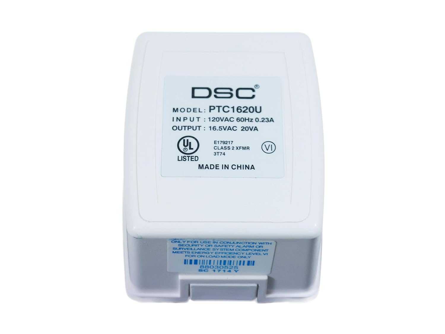 DSC PTC1620U 16.5VAC 20VA Power Supply Transformer Class 2 Genuine