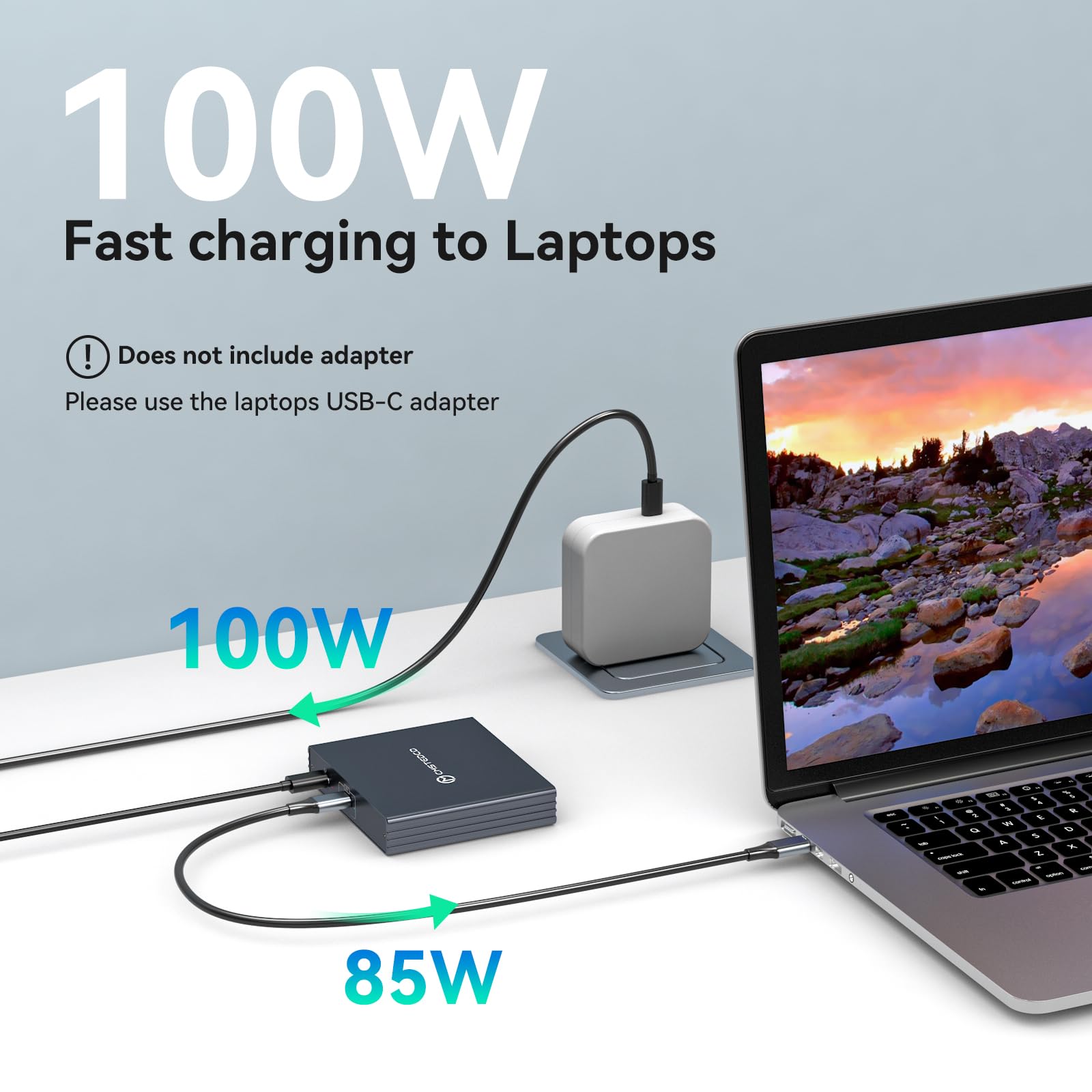 VEDINDUST DisplayPort splitter voor 3 monitoren 4K 60Hz
