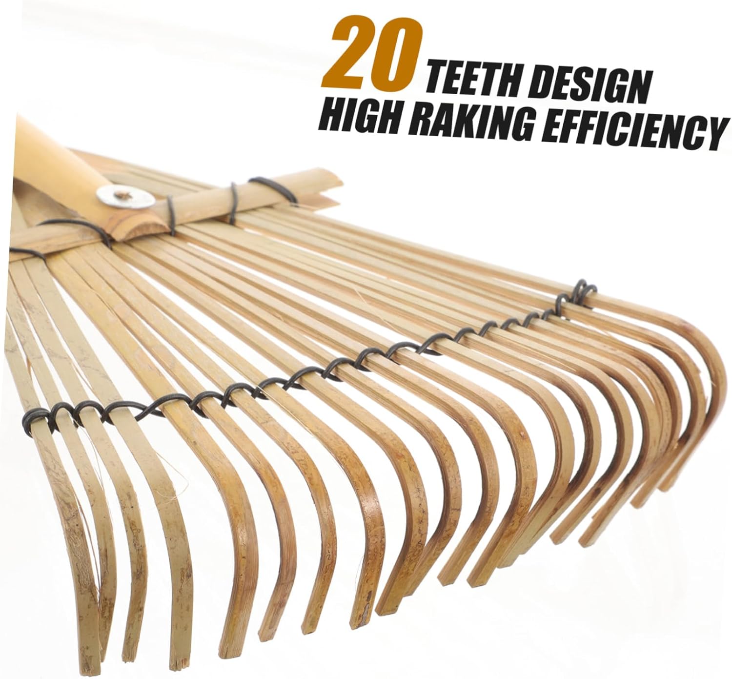 Garneck Hand Rake Ergonomic Handle for Gardening Tool for Leaves and Debris Lightweight Garden Rake for Easy Weeding and Soil Aeration