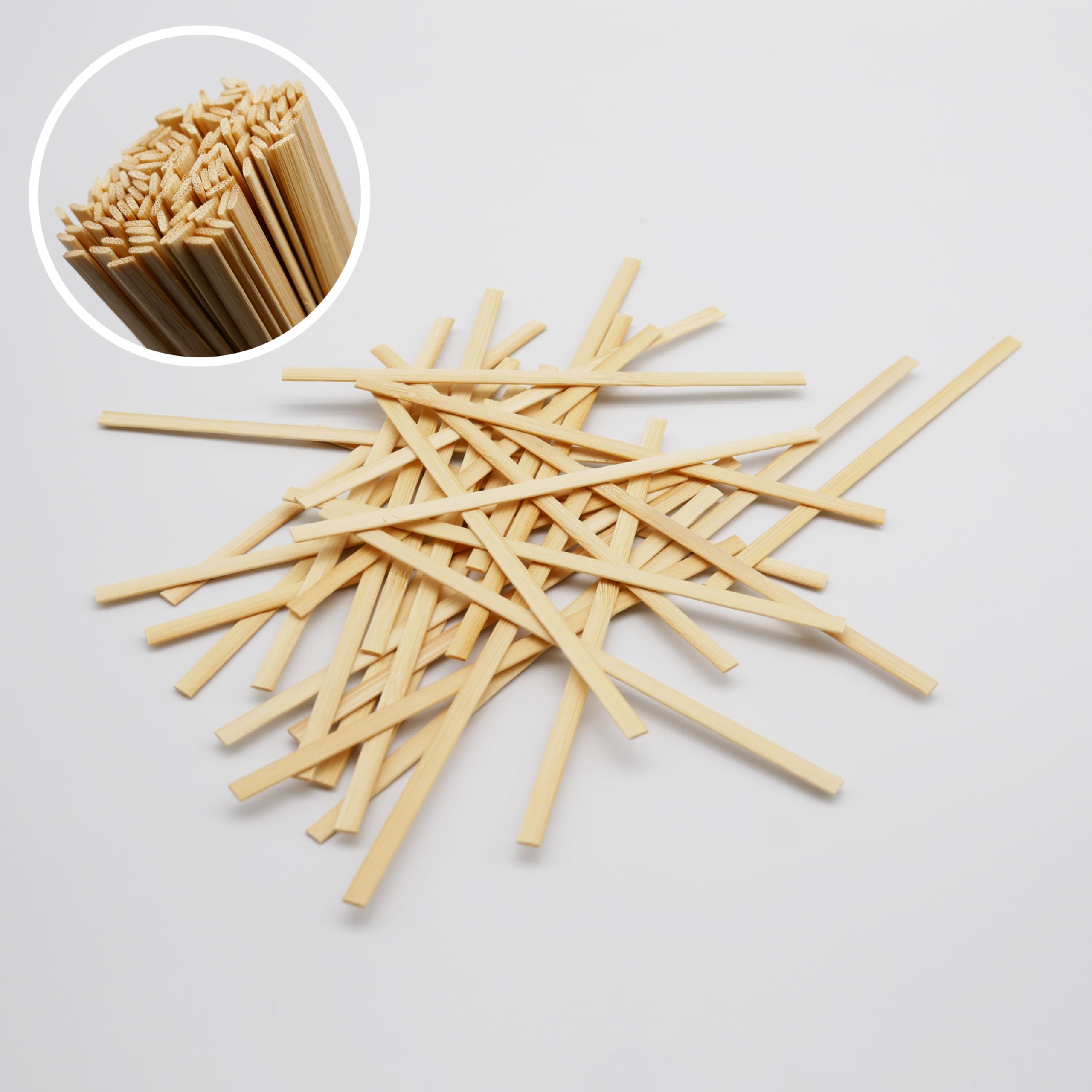 Party Essentials Bamboo Agitadores de café/Varillas para Mezclar Bebidas, Bambú, Natural