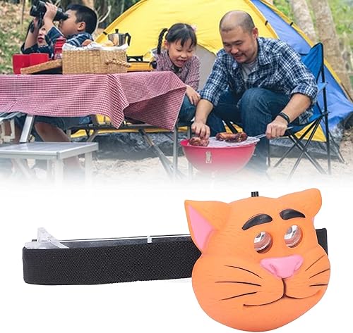Miniatura 3 de CUEA Faro LED, 2 modos de luz, efecto gato, faro para niños, plástico, senderismo, al aire libre, niños