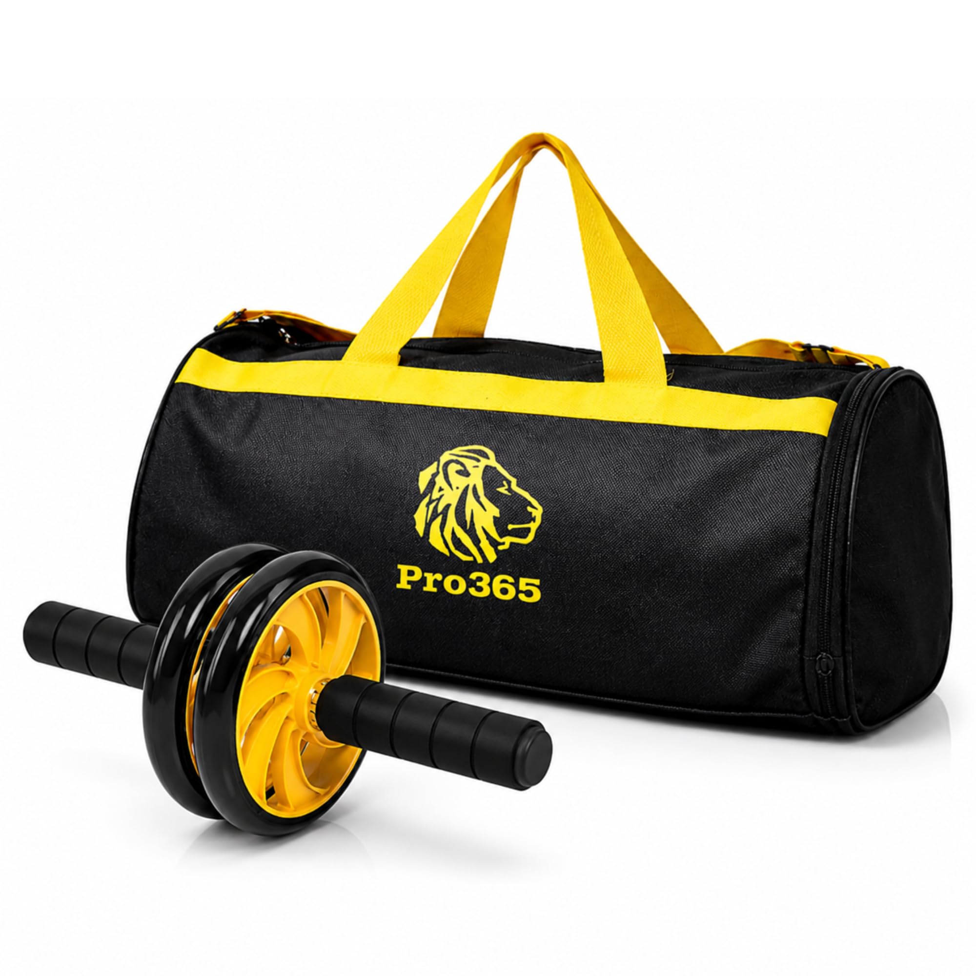PRO365 Ab Roller & Waterproof Gym Bag Combo | Core Strength Ab Wheel for Home Gym Workout | Durable Latherette Duffle Bag with Adjustable Strap for Men & Women-image-31