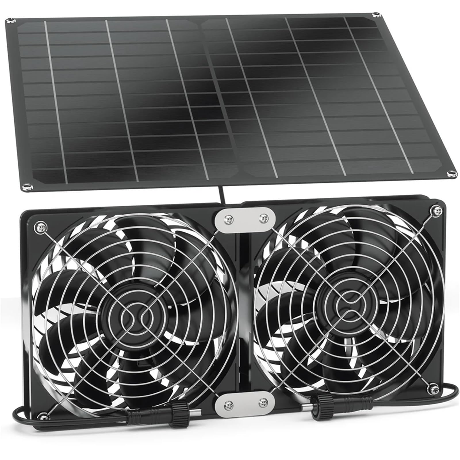 Wentylator Dachowy, Zestaw wentylatorów zasilanych energią słoneczną 15 W 12 V IP65 Wodoodporny panel słoneczny Wentylatory wyciągowe Regulują temperaturę Zestaw wentylatorów solarnych do domu dla zwi