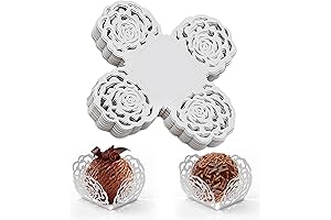 50 Pcs Truffle Chocolate Candy Wrappers Liners Cupcake Flared Paper Baking Cups