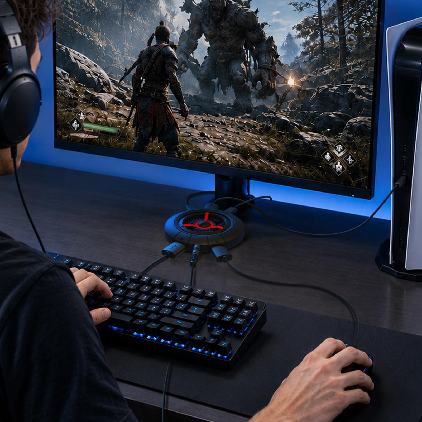 Adaptador Juegos Teclado Ratón para PS4 PS3