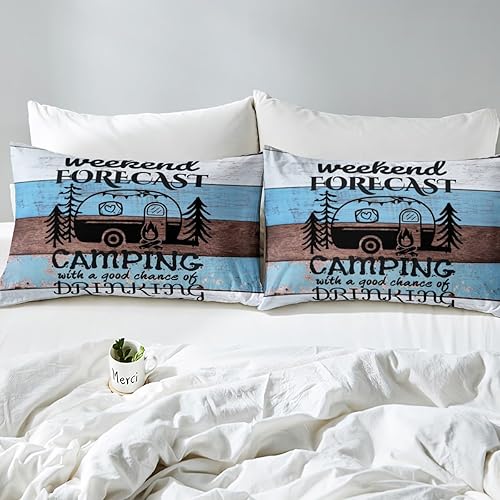 Vista 43 de Erosebridal Sábanas rústicas de granja, sábanas de camping feliz, juego de sábanas para decoración de cámper para niños, adolescentes, mujeres