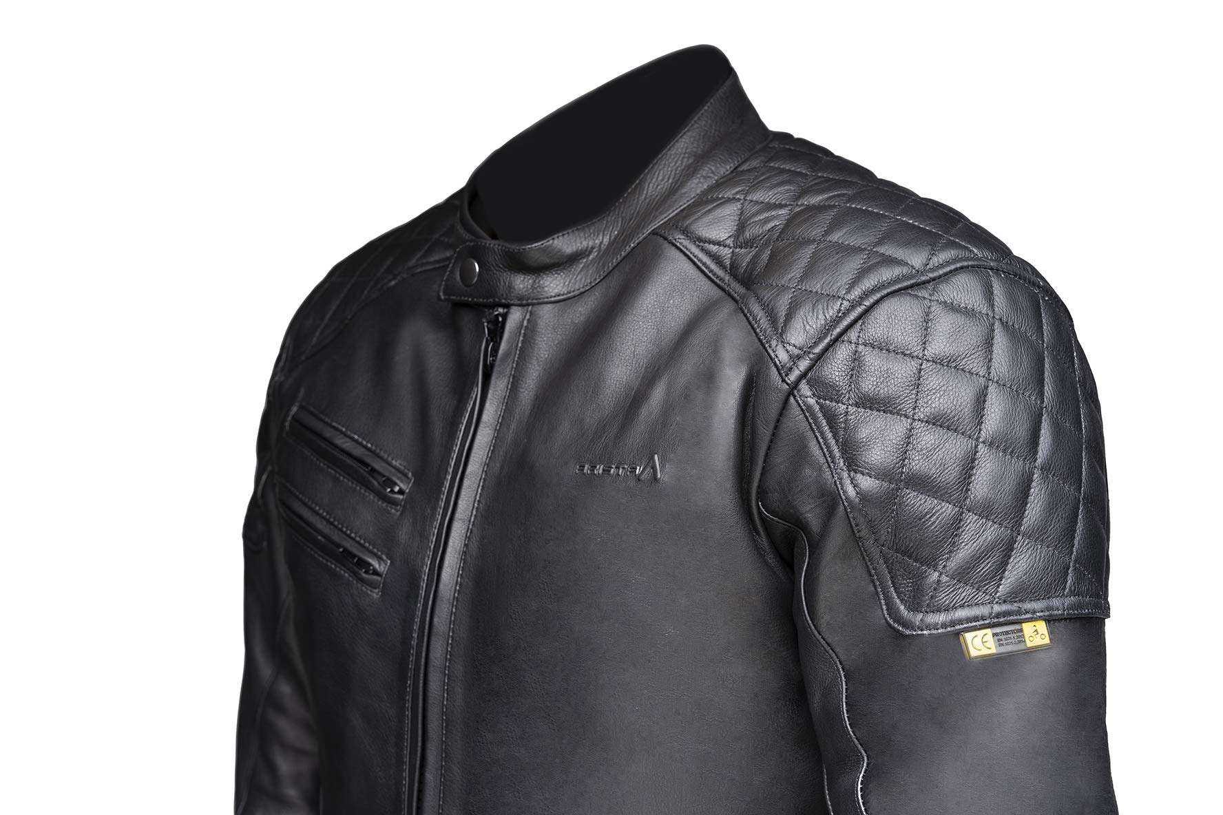ARISTA CHAQUETA DE MOTO SKIN RETRO EN PIEL NEGRA TALLA L