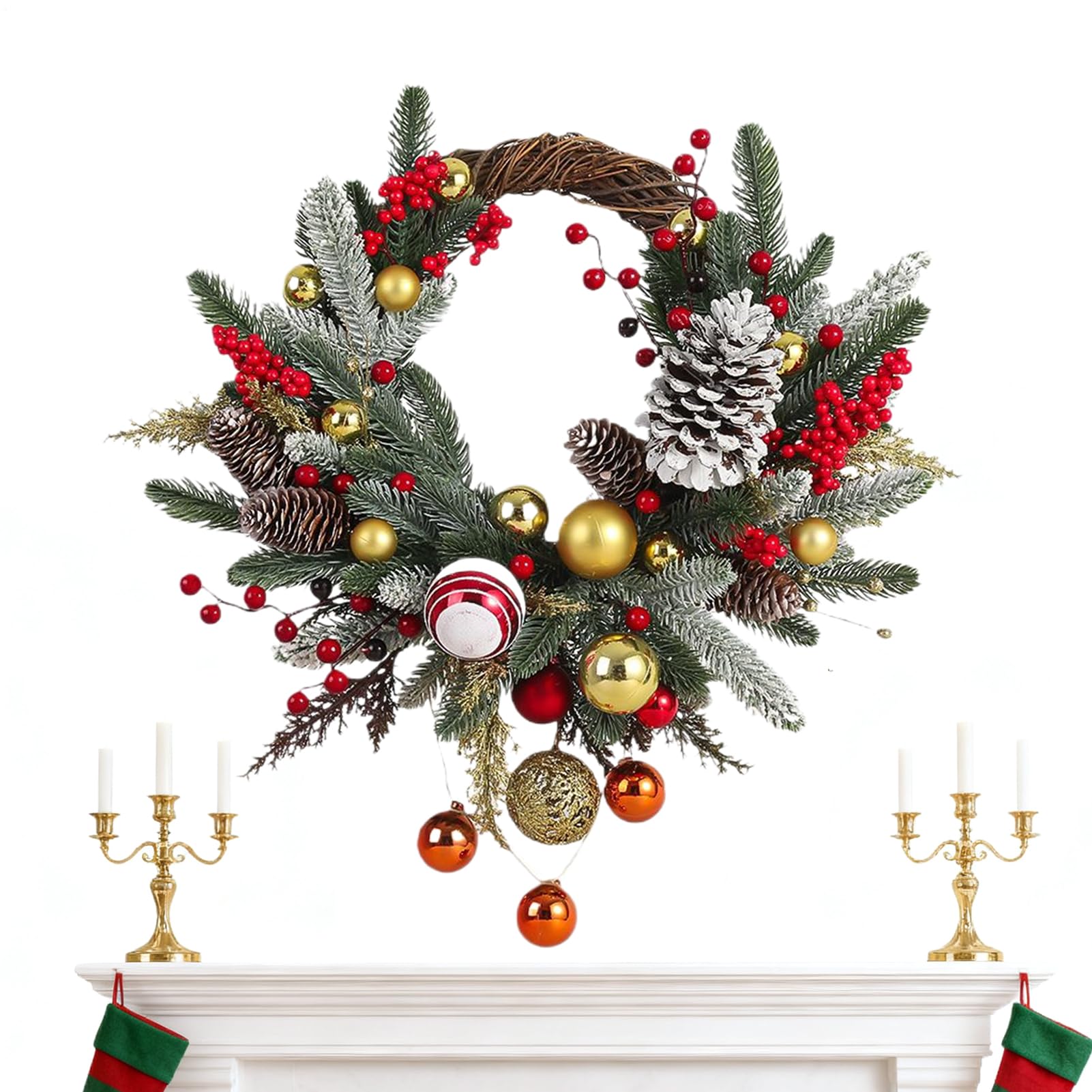 Corona de Navidad Guirnalda Decorativa para Decoración de Pared