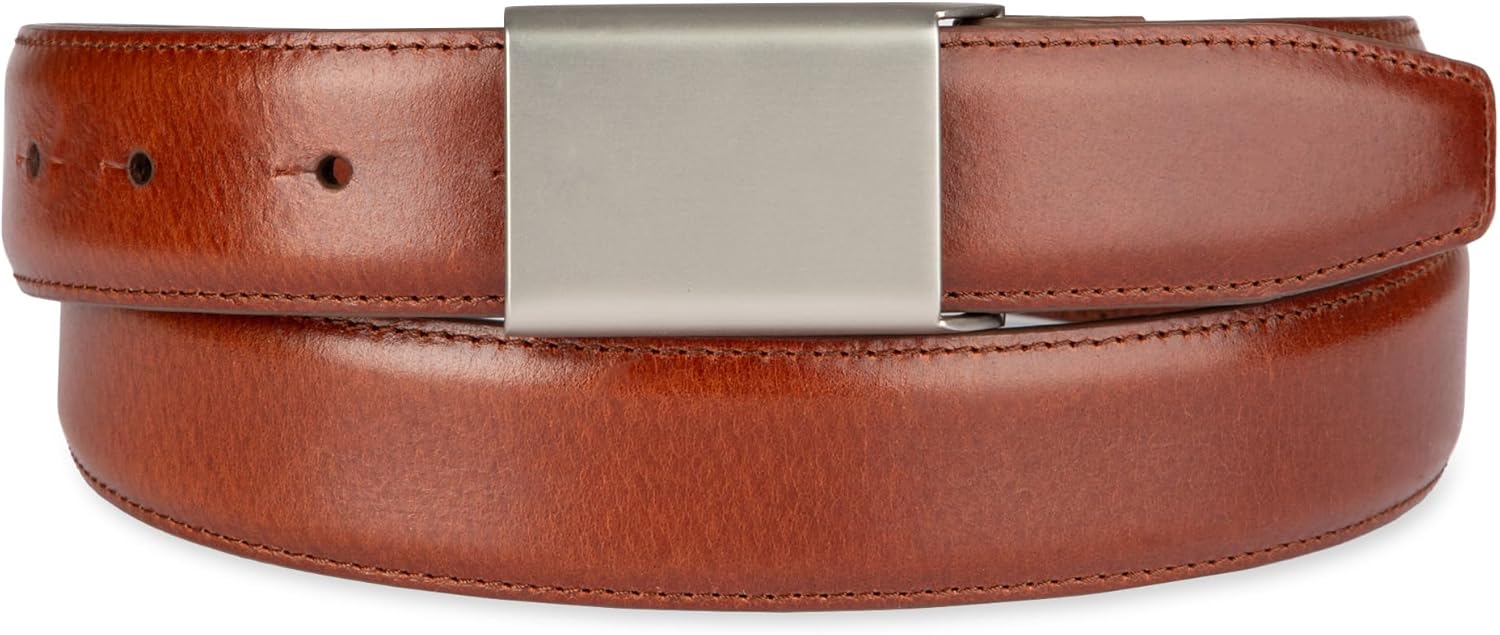 Haggar mens Sleek Plaque Buckle Dress Belt - Image 2