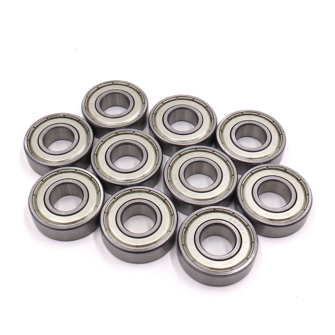 sourcing map 10pcs Roulement à Billes à Gorge Profonde Radial Double Blindé 6203Z 17x40x12mm