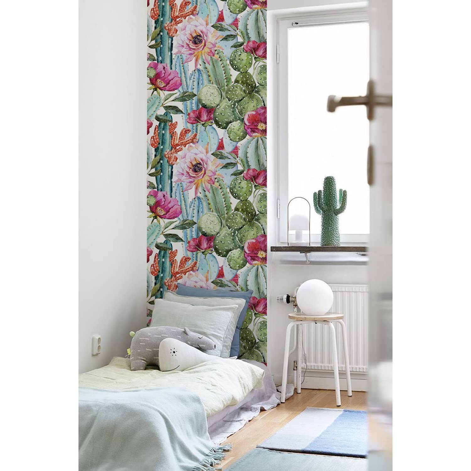 Papier Peint 152x104cm Floral pour Salon et Cuisine Style Tropical