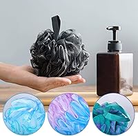 Vista 6 de 10 piezas de esponjas de ducha loofah, esponja de loofah para baño y ducha, bolas exfoliantes de ducha para mujeres, hombres, lavado corporal