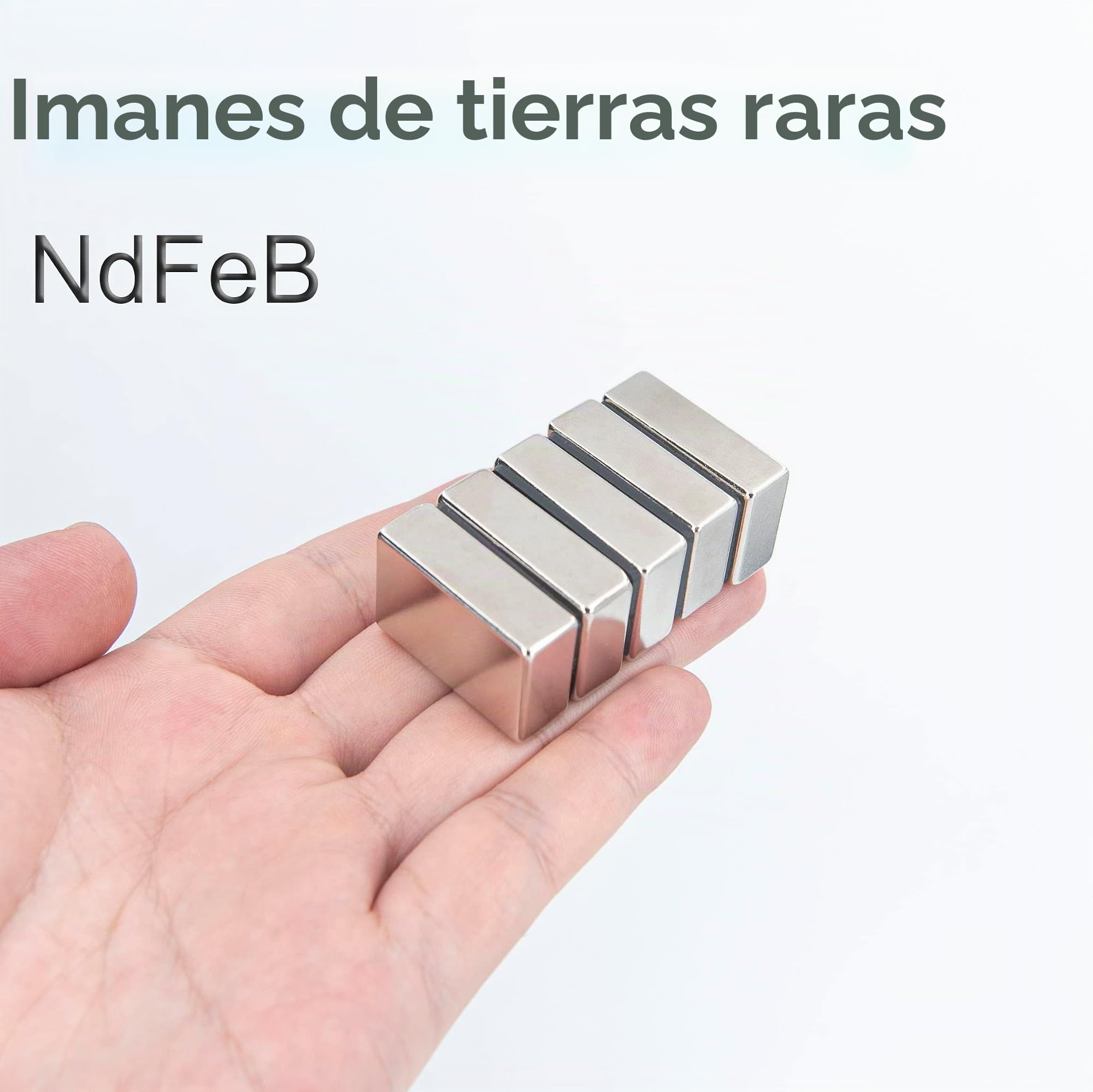 Realth Imanes de Neodimio fuertes Imanes para Pizarra rectangulares de tierras Paquete de 5 para nevera Puerta de ducha Almacén Trabajo u oficina Proyecto de ciencia Enseñanza Artesanía DIY (MC728)