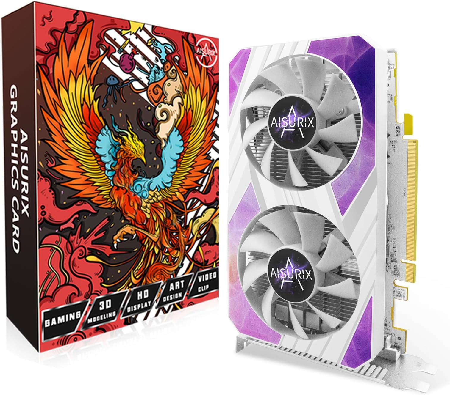 Amazon.com: AISURIX RX 580 Graphics Card 8GB GDDR5 2048 SP PCIe 3.0 ...