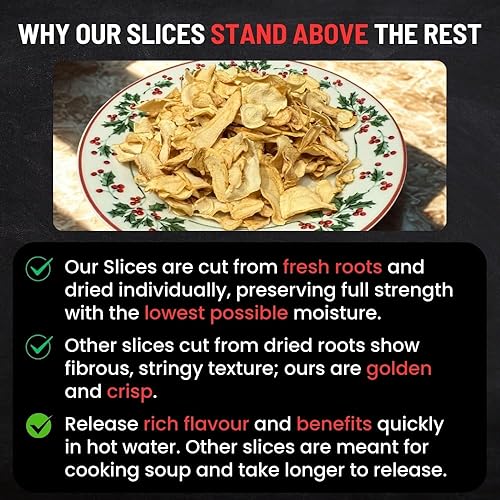 Miniatura 5 de Rodajas de raíz de ginseng  Ginseng canadiense premium para té o masticar  Suplemento de energía herbaria y enfoque  Auténtica raíz de ginseng seca