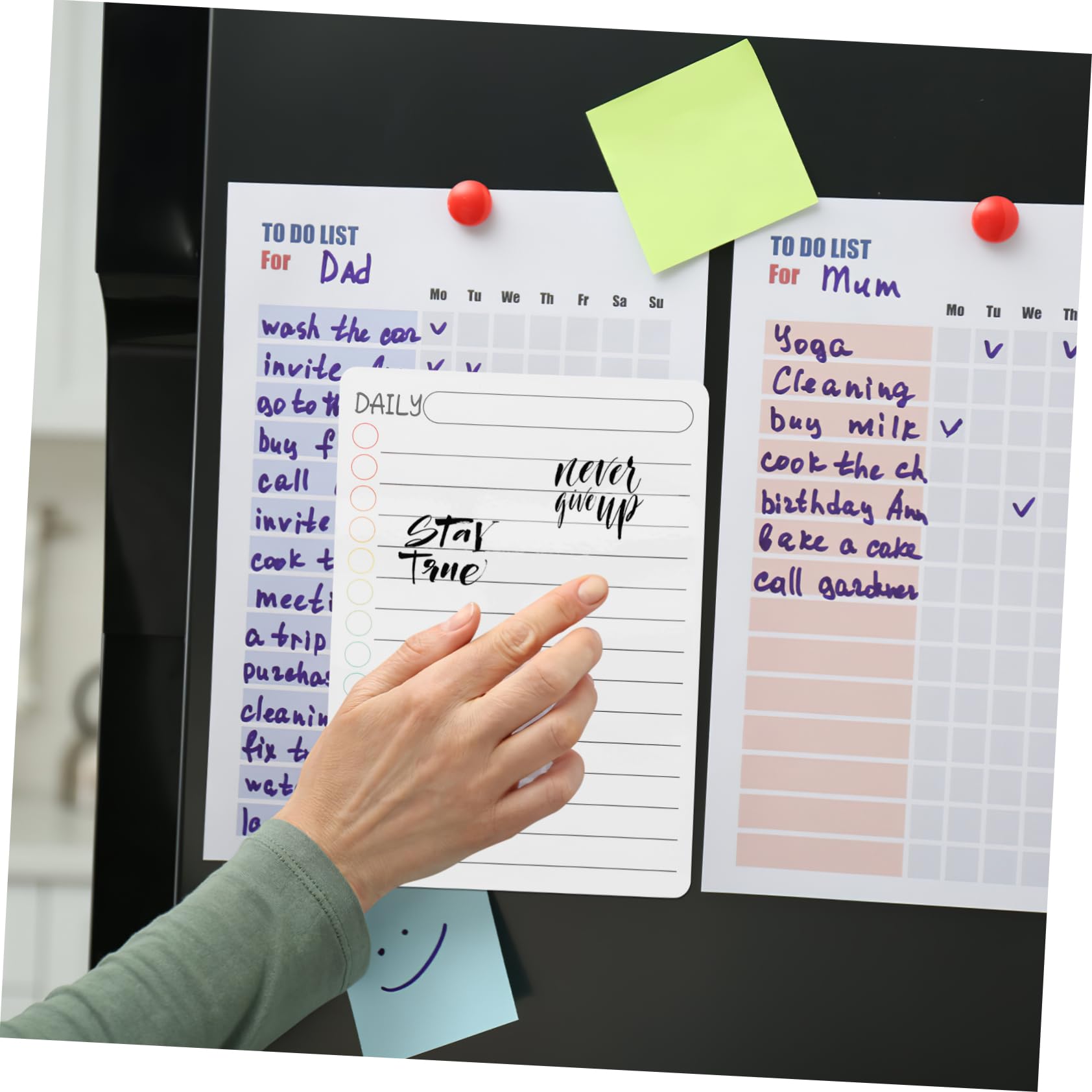 VILLCASE 20 Stk Tagesablauf write board kühlschrank planer Planen Sie ein tägliches Whiteboard für die Küche magnetisches Whiteboard Tagesplanertafel Tagesplaner-Whiteboard Weich magnetisch