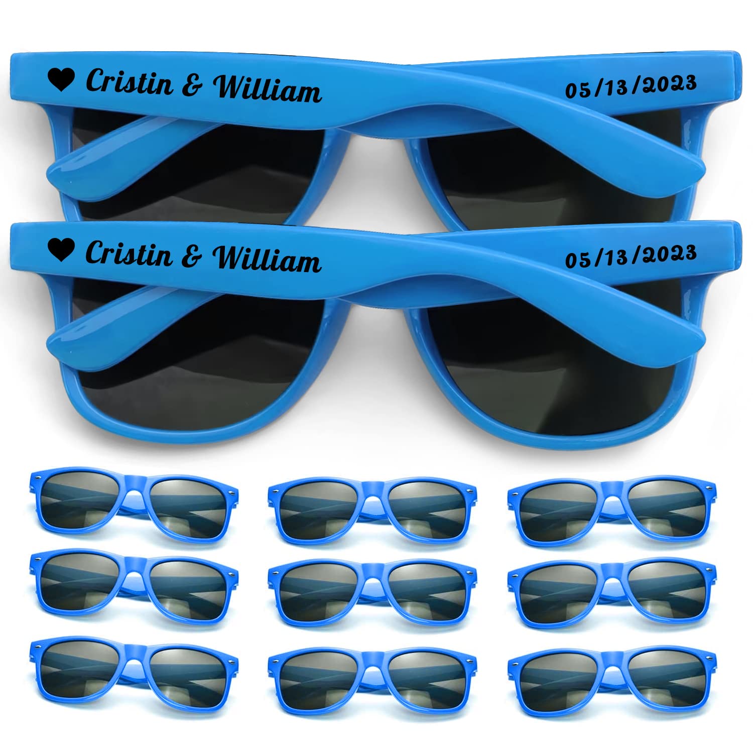 LYOUF Custom Sunglasses for Wedding Party Favors, Personalized Sunglasses bulk for Men Groomsmen Adults Women