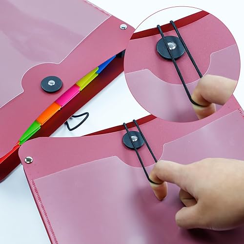 Miniatura 6 de Credibility - Paquete de 2 carpetas de archivos expandibles verticales, 13 bolsillos, bolsa organizadora de archivos de acordeón para tamaño A4 y