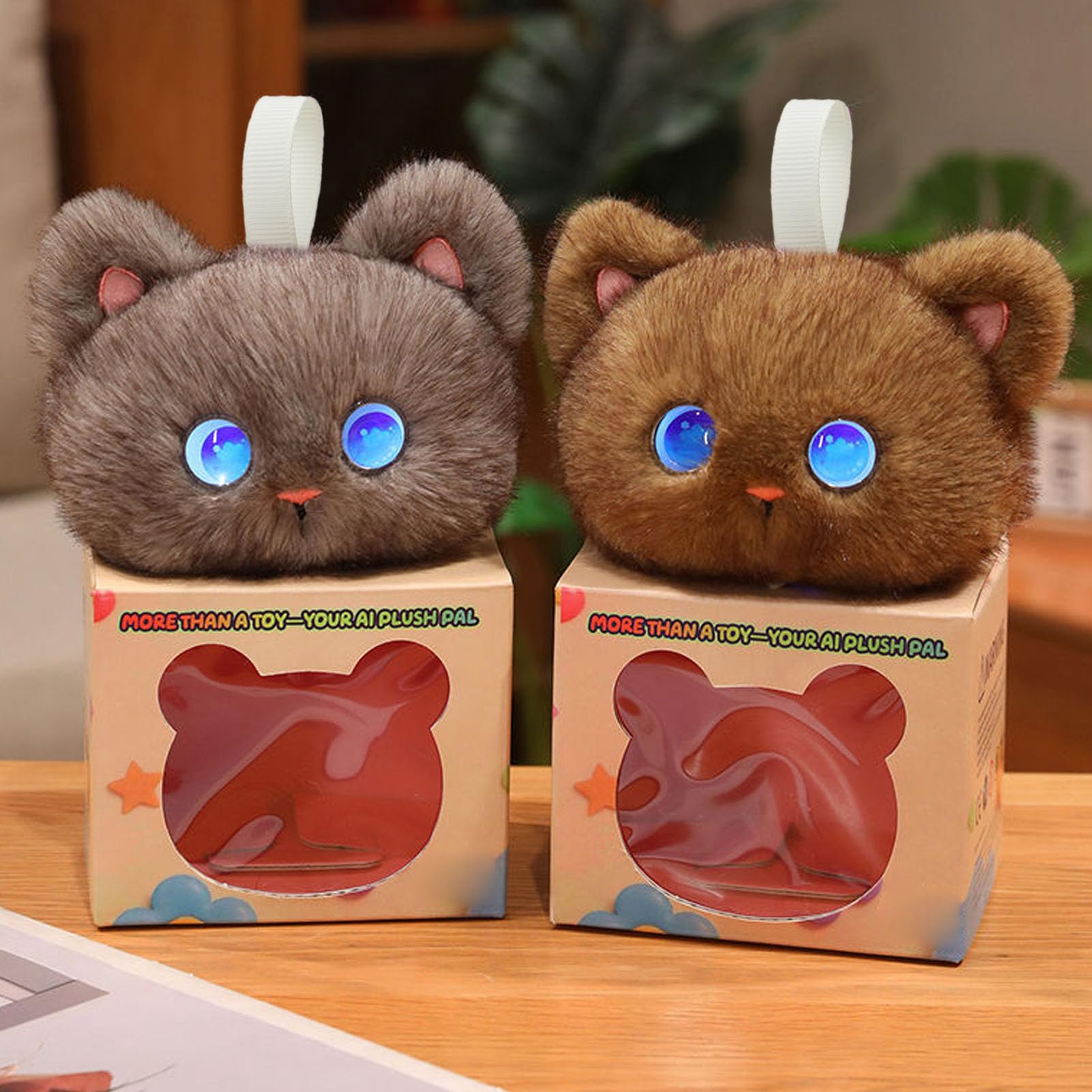 Ejoyous Robot de Peluche Inteligente con Diseño de IA con Carga USB C, Batería de 1000 MAh, Compañero Interactivo Parlante para Niños y Niñas, Botón o Conversación para Despertarse (Grey)