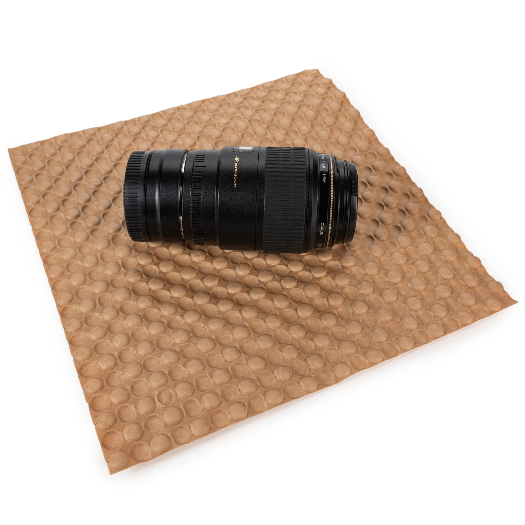 IDL Packaging Papierowe arkusze bąbelkowe 30 cm x 30 cm, przyjazna dla ziemi alternatywa dla plastikowych bąbelków, 250 arkuszy/pudełko, rozmiar bąbelków 9,5 cm, materiał amortyzujący do pakowania, do