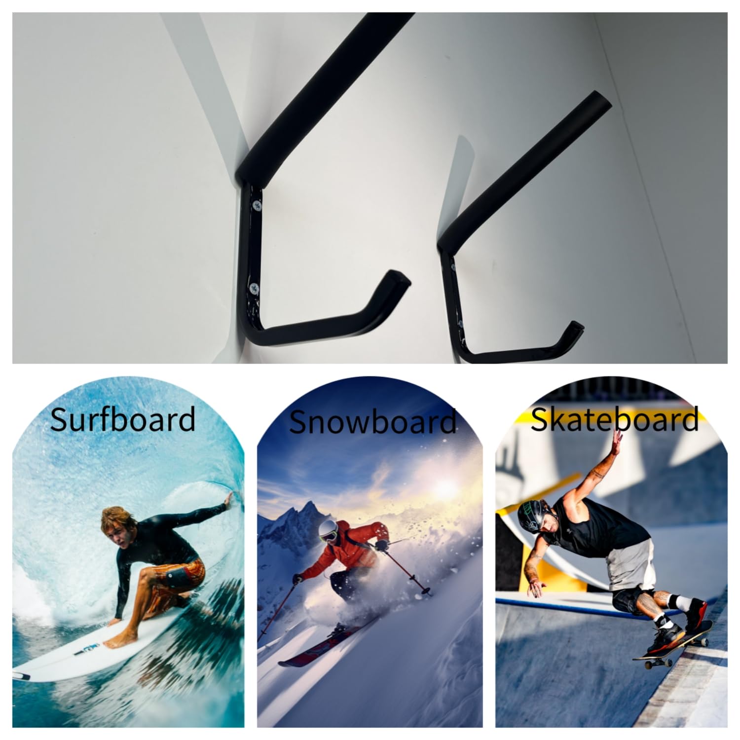Skateboard Wandhalterung Display Rack Skateboard Aufbewahrung Rack für Skateboard, Longboard, Roller, Snowboard