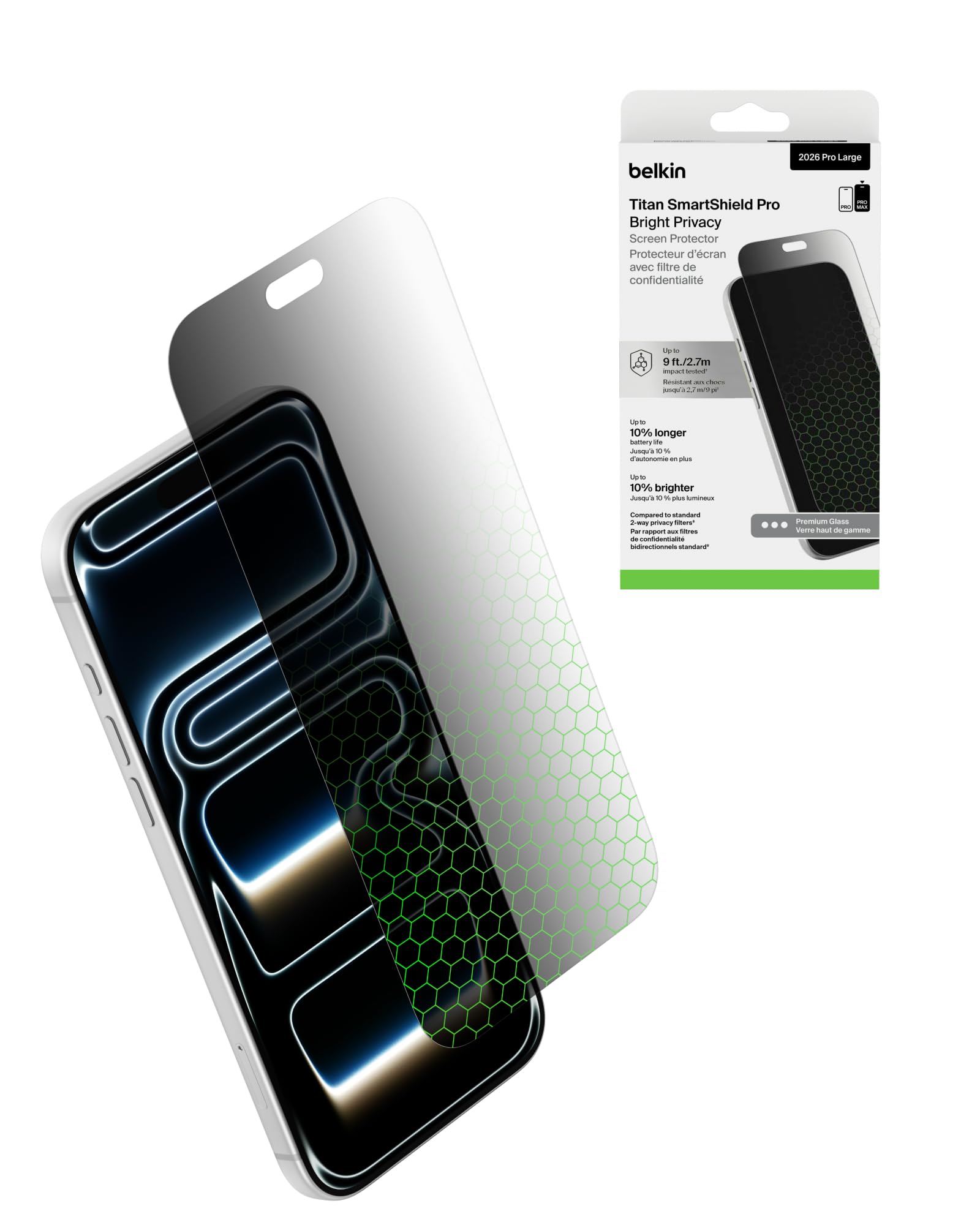 Belkin Titan SmartShield Pro Helle Schutzfolie für iPhone 18 Pro