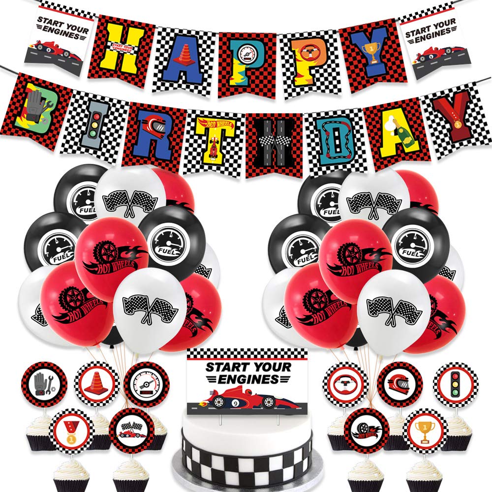 Buy 38 Pieces Racing Car Party Supplies Set ,Car Birthday Decorations