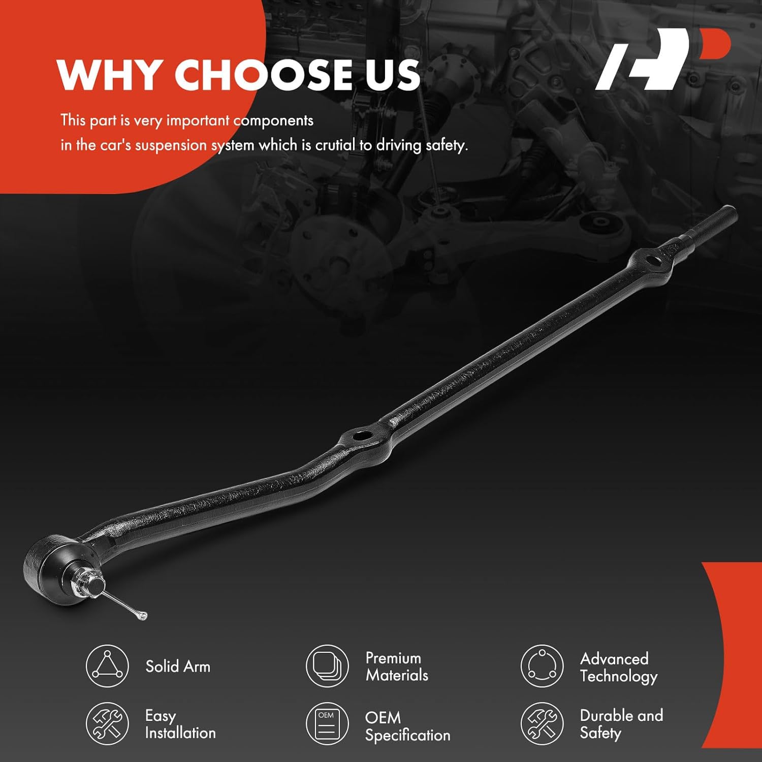A-Premium Front Outer Right Tie Rod End, Compatible with Jeep XJ Series Cherokee 1991-2001, MJ Series Comanche 1991-1992