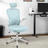 Cadeira de escritório ergonômica com estofado de mesh (Verde)