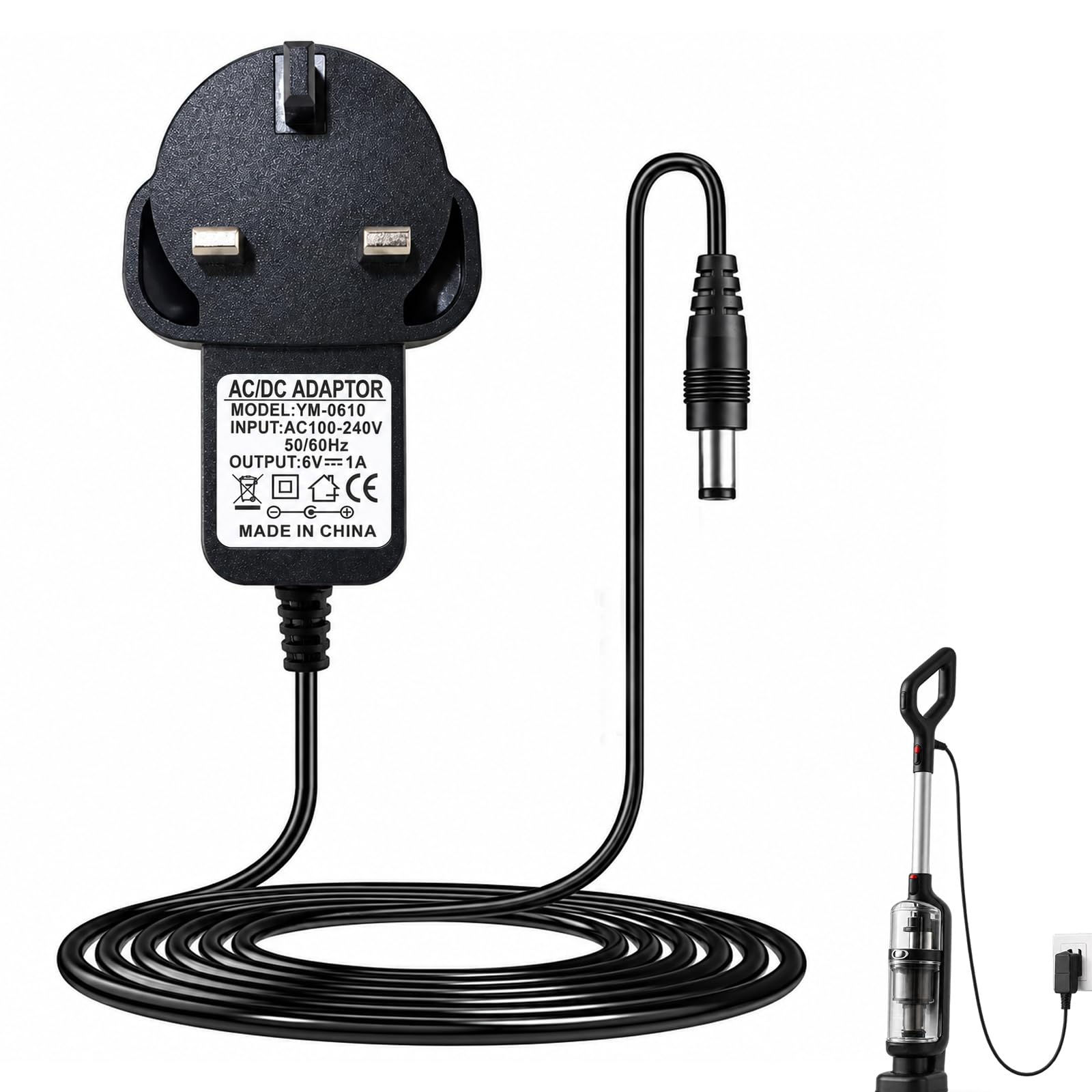 26V 0.5A Charger for H-Free100/200/400/500/700/800 Cordless Vacuum