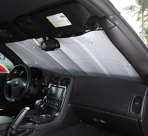 Miniatura 8 de Parasol para parabrisas para Chevrolet Corvette C6 2005-2013, parasol para ventana delantera, visera reflectante plegable, cubierta protectora
