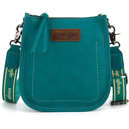 Wrangler Small Crossbody Bag for Women Western Shoulder Purse with Adjustable Strap