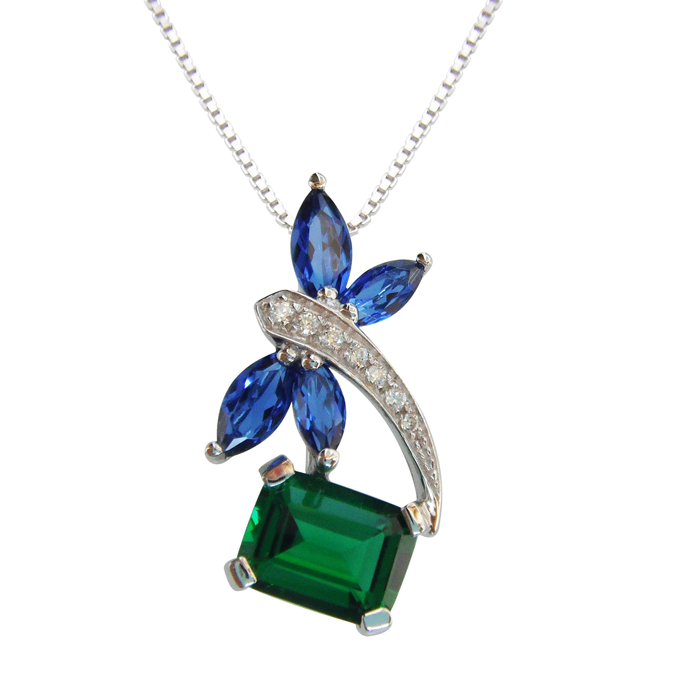 Navachi plata cuadrada Green Blue Emerald