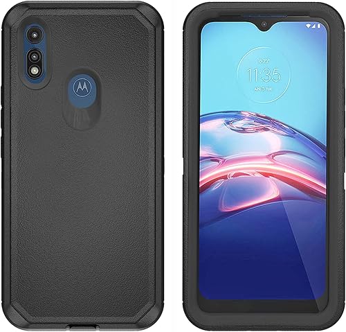 Miniatura 2 de Asuwish Funda de teléfono para Moto E 2020 Motorola E7 con protector de pantalla y cubierta para celda, híbrida a prueba de golpes, accesorios de