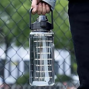 Toysbuddy 2 Litre Water Bottle for Gym, Office, School | Large Capacity BPA-Free Leakproof Sports Bottle with Handle | Hydration Jug for Men & Women - image, photos